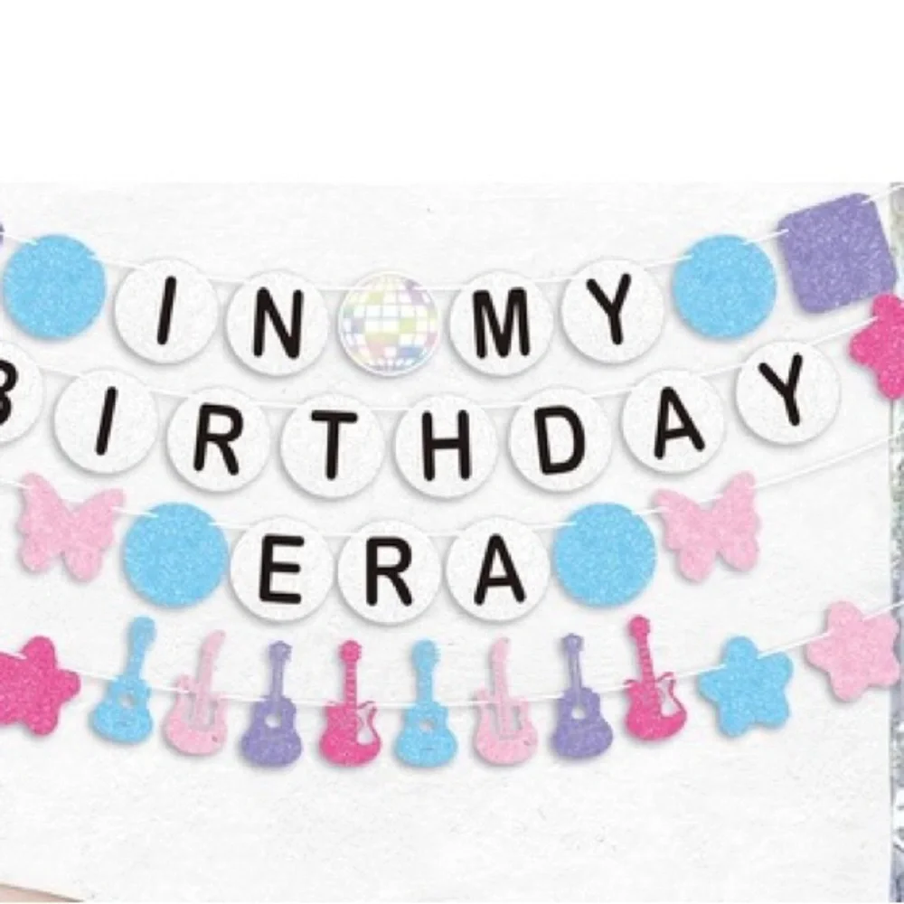 In My Birthday Era party decorations